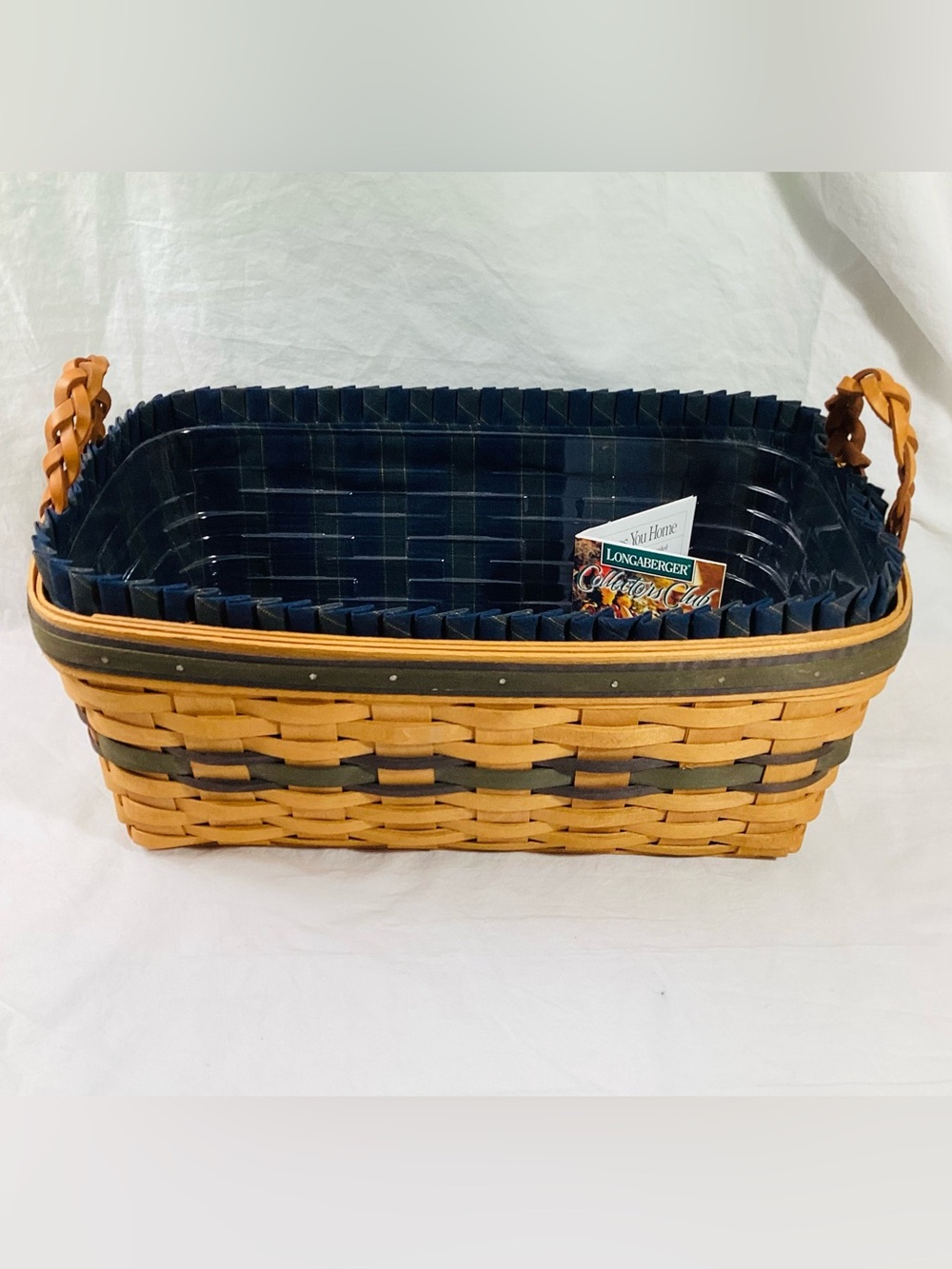 Longaberger 1997 Welcome Home Basket Collector Club Braided Handles Large